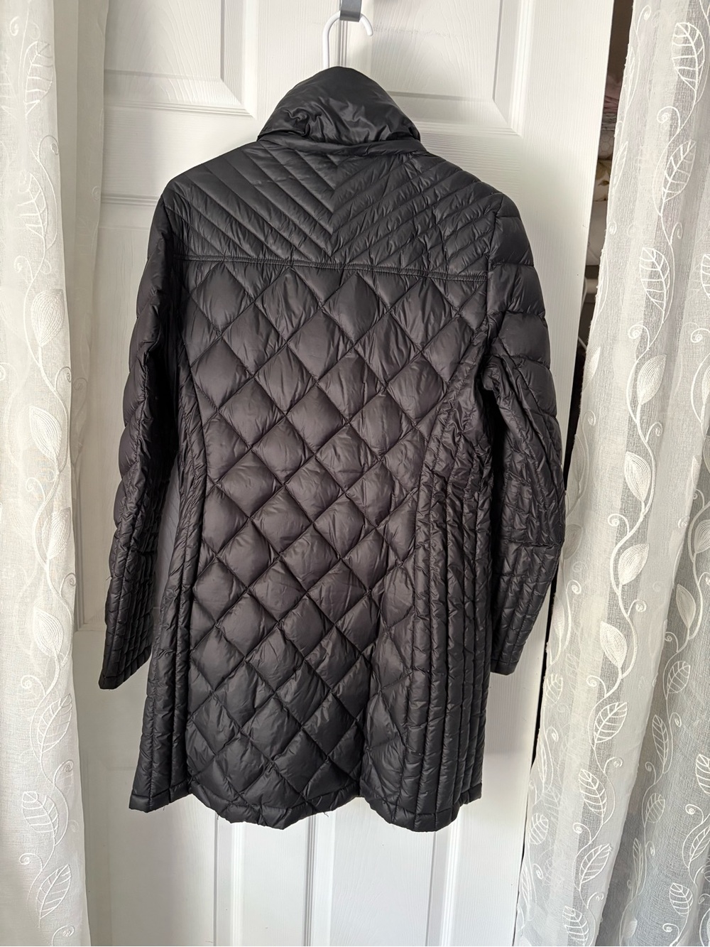 Michael Kors Packable Down Puffer full zip jacket coat women sz M missing hoodie - Picture 7 of 8